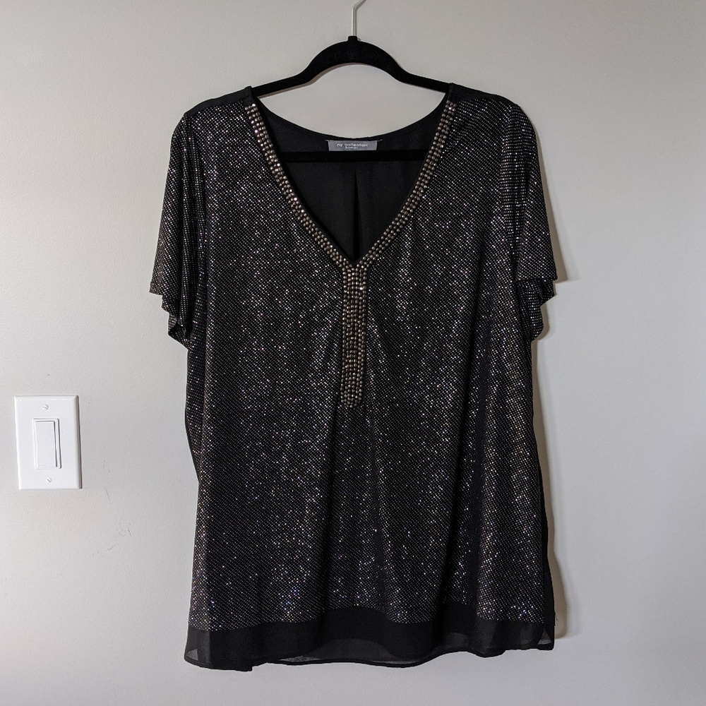 Sheer sequined top